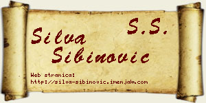 Silva Sibinović vizit kartica
